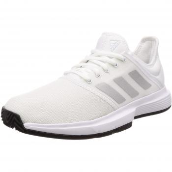 adidas Gamecourt M, Zapatillas de Tenis para Hombre, Blanco FTWR White/Matte Silver/Core Black, 42 2/3 EU