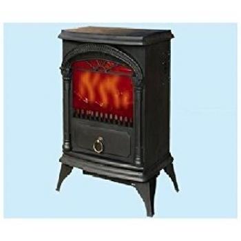 Chimenea Eléctrica Niklas Santorini 1800W con Efecto Llama Viva y Calefacción Infrarroja