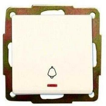 Evila - Pulsador empotrar luminoso campana 56x56 blanco