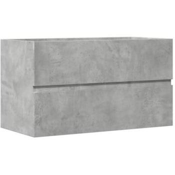 Armario colgante de baño gris hormigón 80x38,5x45 cm Aglomerado