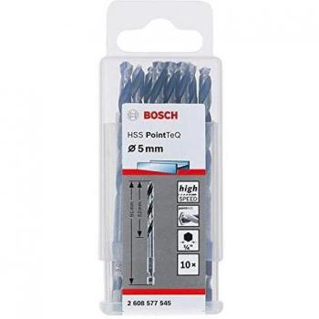 Bosch Professional Set de 10 brocas de vástago hexagonal PointTeQ Ø 5 mm