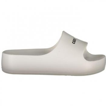 White Polyethylene Sandal - EU40/US10, Carrera Sliders, female, White, Size: 10 US White Polyethylene Platform Slippers with Logo
