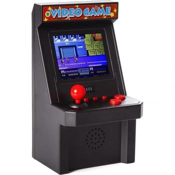Mini Consola Arcade Portátil DAM, 240 Juegos, Pantalla LCD 2.2 - Negro