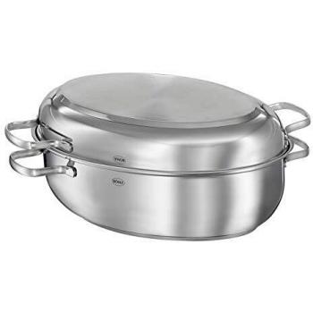 Braiser Oval RÖSLE ELEGANCE, Acero Inoxidable 18/10, Antiadherente PTFE, 8 Litros, Apta para Lavavajillas e Inducción