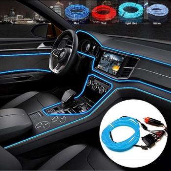 Tira LED Fría Flexible de 3/5m para Automóvil - Luces Neón Decorativas