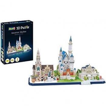 Revell- Bavarian Skyline, 178 Parts 3D Puzzle, Multicolor