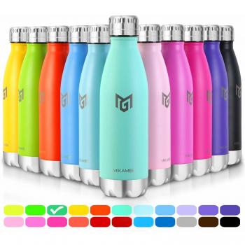 MIKAMEE Botella de Agua Acero Inoxidable 350/500/650/750ml | Aislamiento de Vacío de Doble Pared airBottle | sin bpa Botella termica | Mantiene 24h frías/12h Calientes | para Niños, Deporte, Oficina