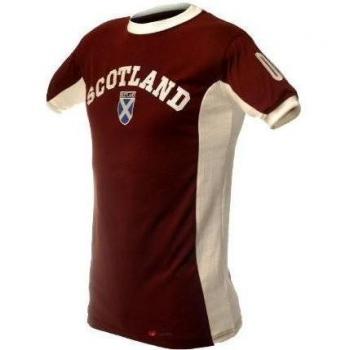 Mens Scotland No 9 T-Shirt Burgundy option X-Large