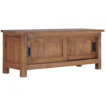 vidaXL TV Cabinet 90x30x35 cm Solid Teak Wood