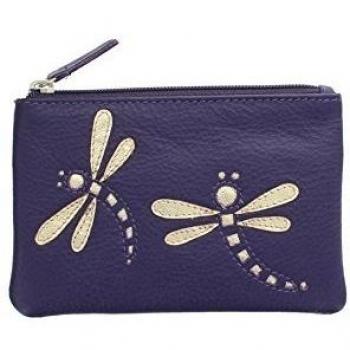 Mala Piel Azure Collection Monedero de cuero con protección RFID 4117 _ 81, morado