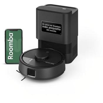 Robot Aspirador y Friegasuelos iRobot Roomba Mini con Base AutoVacío, Navegación LiDAR, Succión 7000 Pa, Diseño Compacto para Espacios Reducidos, Mopas Perfumadas, Negro