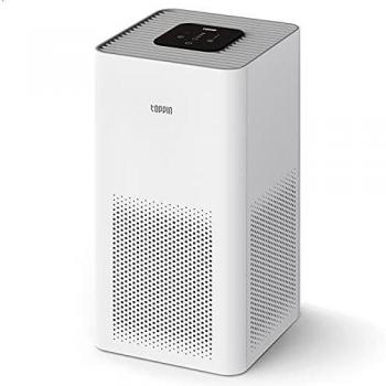 TOPPIN H13 True HEPA Air Purifiers for Home Large Room Up to 215ft²- 21dB Ultra-Silent Air Cleaner with Brushless Motor for 99.97% Allergies, Pets Hair, Dander, Pollen, Dust
