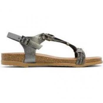 Sandalia Demi gris con detalle de brillantes porronet para mujer