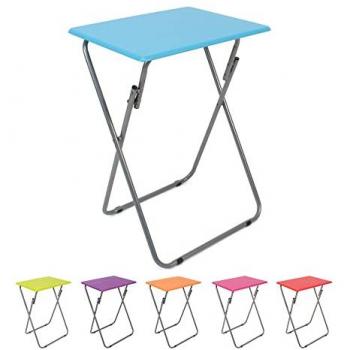 Mesa Plegable Portátil Multifuncional de Madera - 48 cm alto x 66 cm ancho x 38 cm largo - Ideal para Terraza, Balcón, Camping y Jardín - Varios Colores