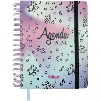 Finocam Talkual 2024 Shine Agenda Día Página 155x217mm Espiral Doble Multicolor