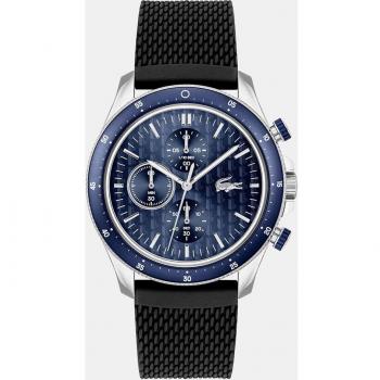 Reloj de hombre Lacoste Neoheritage 2011252 cronógrafo de silicona negro