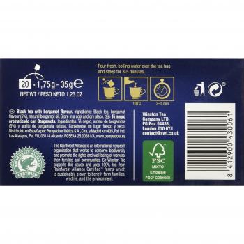 Pompadour Té Earl Grey Sir Winston - 20 Bolsitas