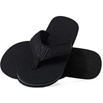 Superdry Premium Flip Flop, Mocasín para Hombre, Black, Small