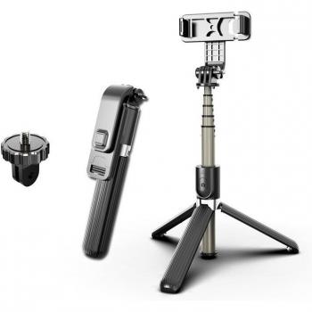 Cámara de Acción Multifuncional Desmontable con Estabilizador PTZ para Smartphone de 4-6,2'' iOS, Bluetooth 4.0, Palo Selfie Remoto Inalámbrico y Trípode
