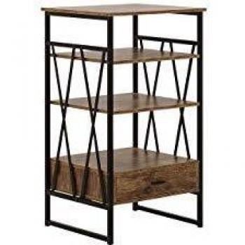 Beliani Estante Madera Oscura/Negro Keene