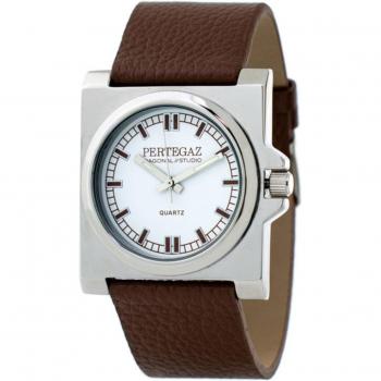 Pertegaz Reloj Analógico Unisex de Cuarzo con Correa en Cuero PDS-018-M Ø38mm