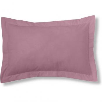 Funda de cojín cuarzo ESTELIA con detalles en tonos magenta y medidas de 55 x 55 + 5 cm