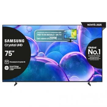 Samsung Smart TV LED 75 UHD 4K Tizen Serie 7 Crystal MetalStream