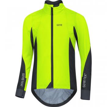GORE Wear, Hombre, Chaqueta impermeable para ciclismo, GORE C7 GORE-TEX Active Jacket, Talla: XXL, Color: Amarillo neón/Negro, 100264