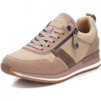Zapatilla de Mujer Refresh 172059 con Doble Suela, Cremallera y Color Beige, Talla 40