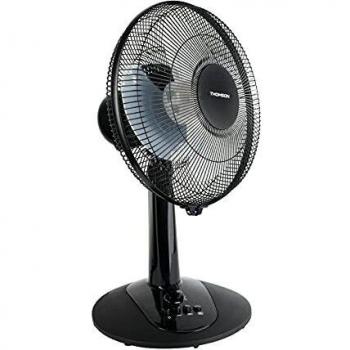 THOMSON THVEL 540E ventilador de mesa, 55 W, 30 Decibeles, 3 Velocidades, Negro