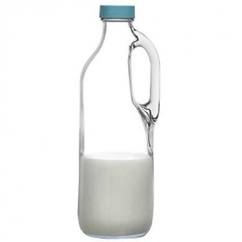 Botella de Cristal con Asa y Tapa de Plástico 1,4L