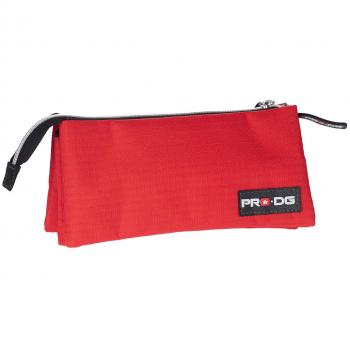Pro-Dg- Winfield Estuche portatodo Triple, Color Rojo, 24 cm