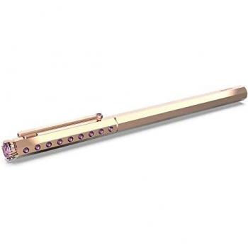 Swarovski Bolígrafo, Clásico, Rosa, Baño tono oro Rosa