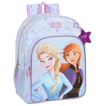 Mochila Adaptable a Carro Frozen Believe 33 cm Safta Lila