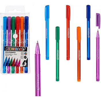 Juego de 6 bolígrafos de colores vivos surtidos