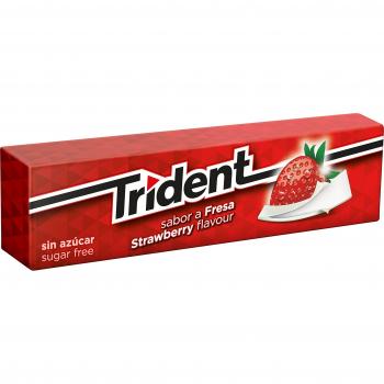 Trident Fresh Stick Fresa - Chicles sin Azúcar con Sabor a Fresa - Paquete de 24 Envases de 13,5 g