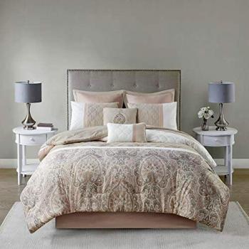 510 DESIGN All Season Down Alternative Bedding with Matching Shams, Decorative Pillow, Microfiber, Blush, Cal King