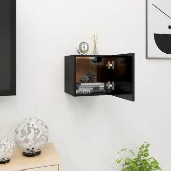 Mueble TV negro 30,5x30x30 cm