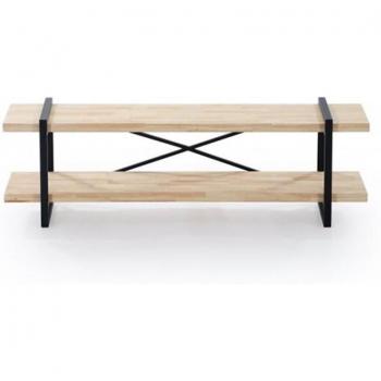 Mueble TV Plank Roble Nordish/Negro 46X36x150 Cm