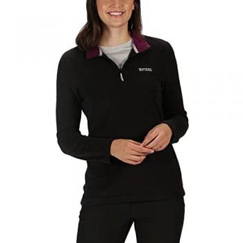 Regatta Women's Sweethart Lightweight Black Half-Zip Fleece Jacket - Size 30