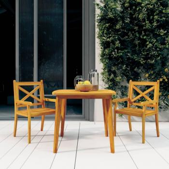Acacia Solid Wood Garden Table 33.5x33.5x29.5
