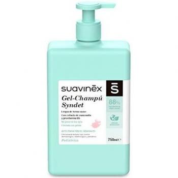 Suavinex, Gel-Champú Syndet para Bebés, Sin Jabón, Apto para Pieles Sensibles, 750 ml