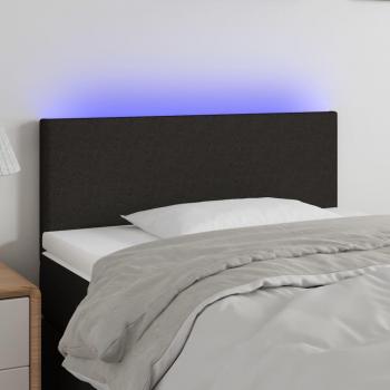 Cabecero LED Tejido Negro 80x5x78/88 cm