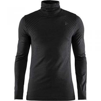 Craft Fuseknit Comfort Longsleeve-Schwarz, Dunkelgrau Camisetas, Hombre, Negro, Large