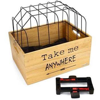 Cesta de Bicicleta Beeztees Journey con Capota - H madera - 45x33x45 cm