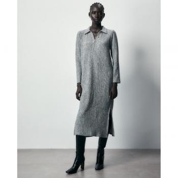 Sfera - Vestido soft plisado con diseño ligero, tejido suave, estilo plisado, ajuste cómodo y longitud media