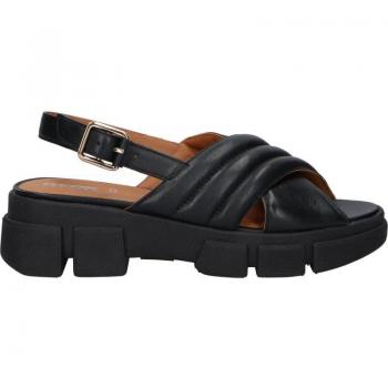 Sandalias de Mujer Geox D Lisbona Negro Piel Plataforma 36 EU