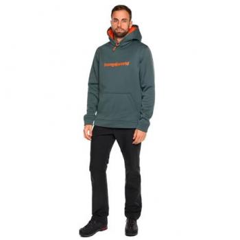 Sudadera Trangoworld Login Hombre Urban Chic S con capucha, color gris/naranja, talla S, para actividades al aire libre