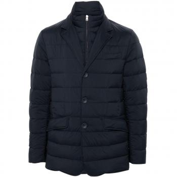 Herno Men's La Giacca Nylon Down Jacket, Blue, Size 54, Quilted, Winter Jacket