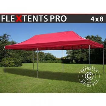 Carpa Plegable Rápida FleXtents PRO 4x8m Roja Impermeable